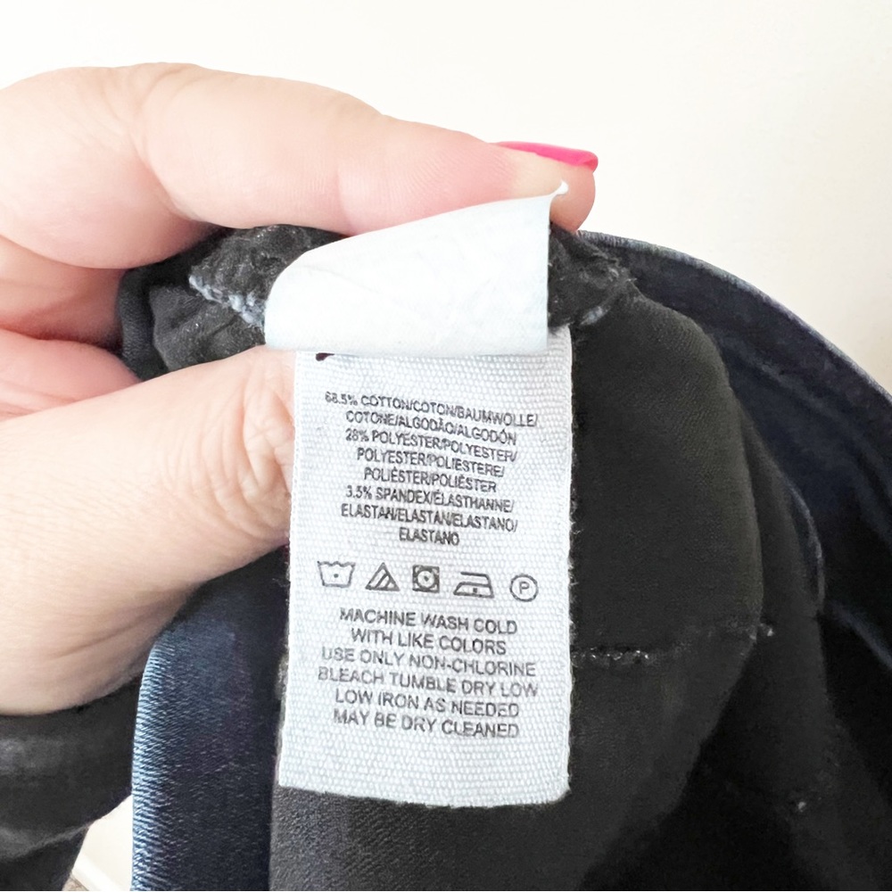 Free People Easy Goes It Raw Hem Denim Leggings Jeggings Dark Wash 27 - Picture 7 of 10